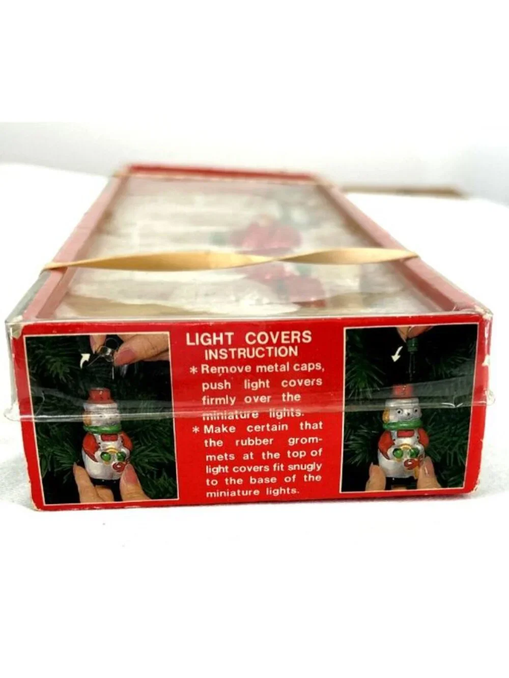 Christmas Tree Light Covers Glass Vintage Blown 3